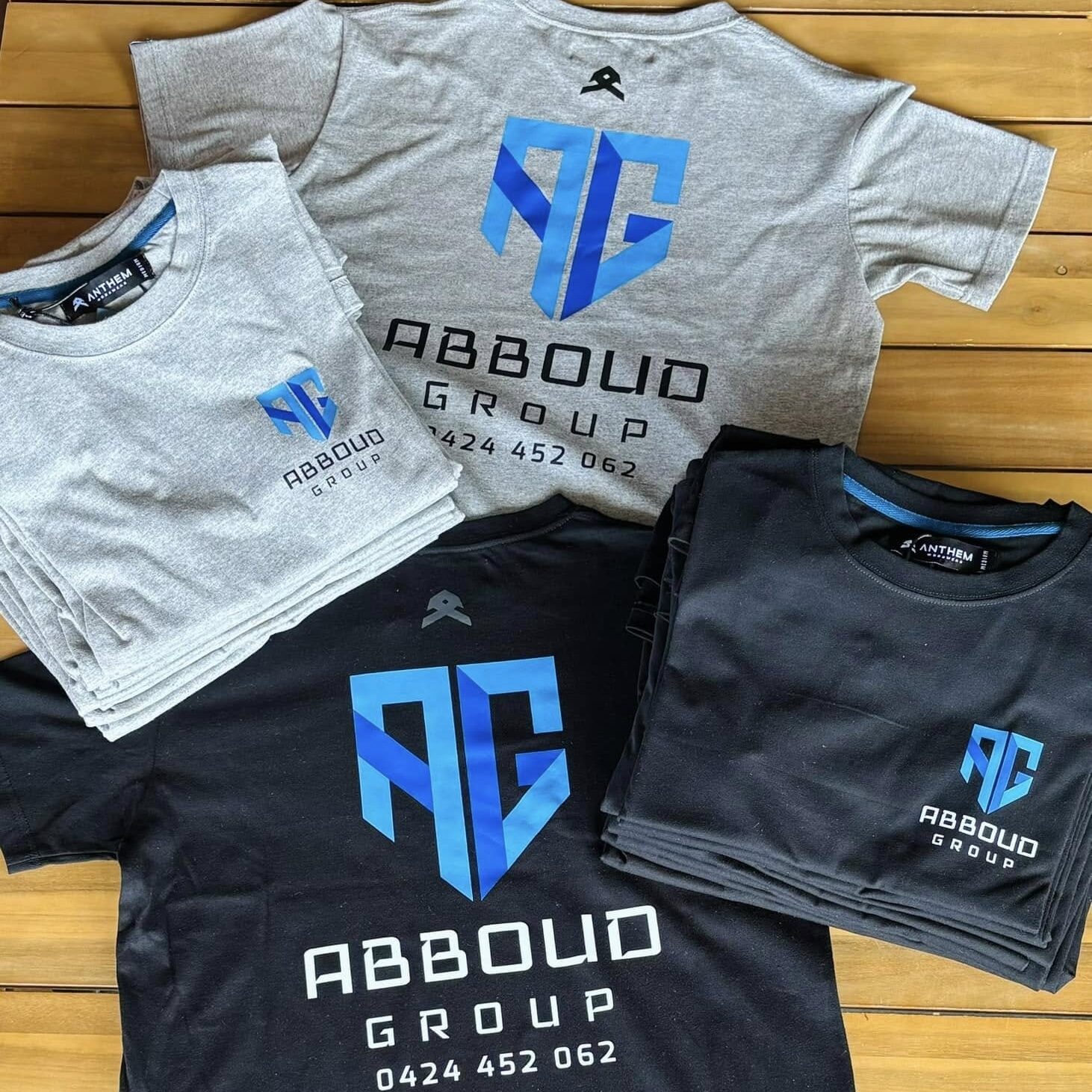 Abboud Group T Shirts printed by design and supply